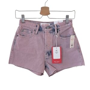 LUCKY BRAND Pink Lady High Rise Button Fly Mom Short Size 00/24